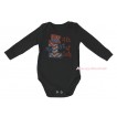 American's Birthday Black Baby Jumpsuit & Sparkle Rhinestone My 1st 4th Of July Print TH656